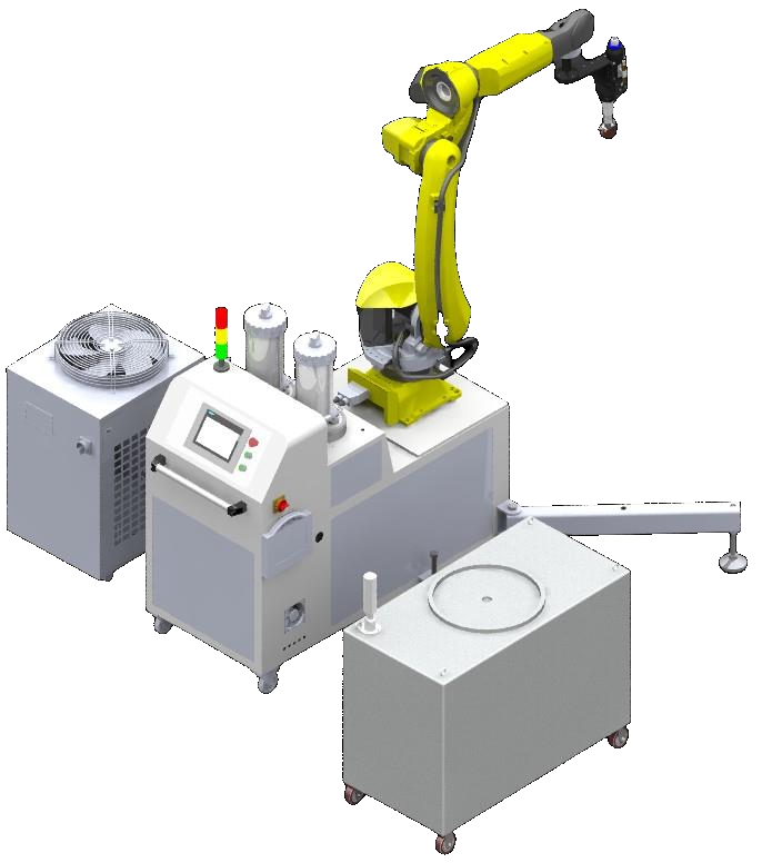 Mobile laser cladding machine